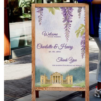 Affiche Cérémonie de mariage de bienvenue au jardin du man