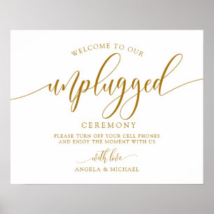Affiche Cérémonie de Mariage débranchée - Typographie - Du