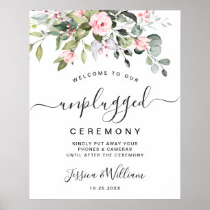 Affiche Cérémonie de mariage élégante Eucalyptus débranché