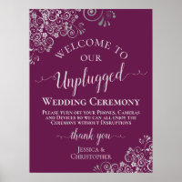 Cérémonie de Mariage Magenta & Silver Chic Unplugg