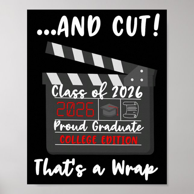 Affiche Cérémonie de remise des diplômes Cl de 2026 drôle  (Devant)