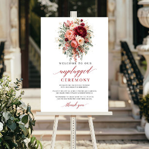 Affiche Cérémonie Florale Automnale Marron Rustique Non Br