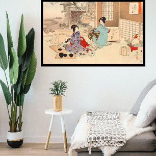 Affiche Cérémonie japonaise Vintage personnalisée Thé Art