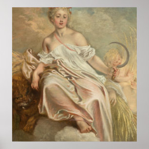 Affiche Ceres (été) - Antoine Watteau Fine Art