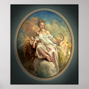 Affiche Ceres (été) par Antoine Watteau