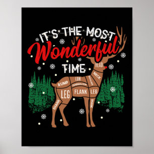 Affiche Cerf Bbq Funny Grill Bbq Pitmaster Christmas Rb