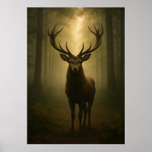 Affiche Cerf de la Forêt Enchantée – Art Ethéré de la Faun