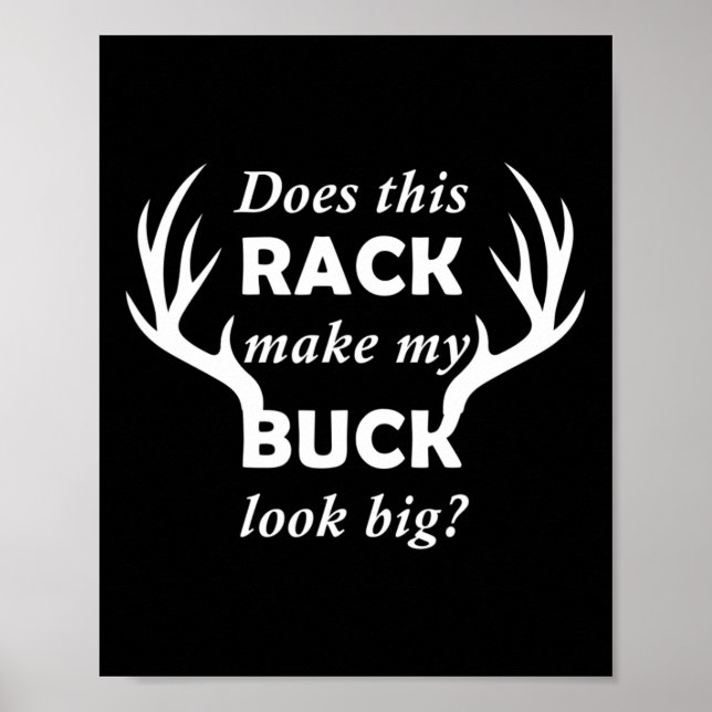 Affiche Cerf drôle de chasse au chasseur Rack Big Buck  (Devant)