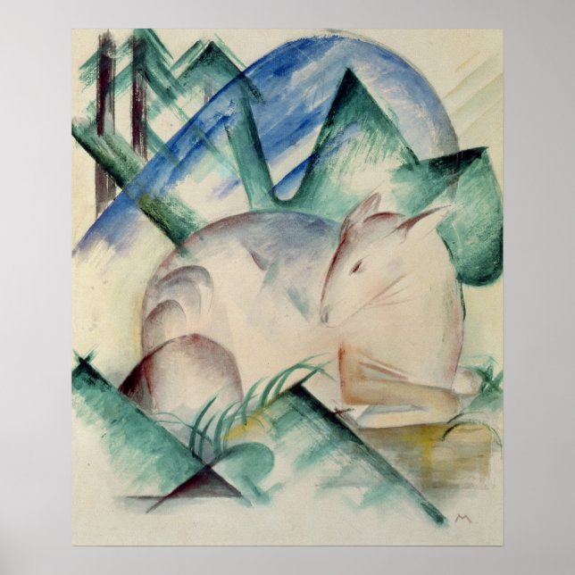 Affiche Cerf endormi (Devant)