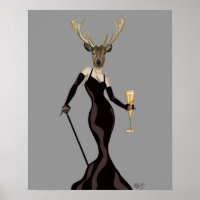 Cerf glamour en noir
