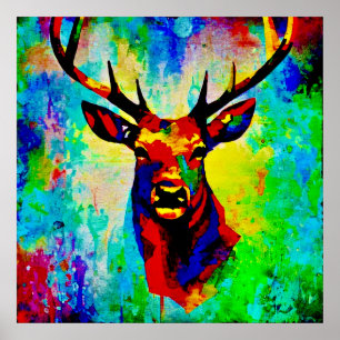 Affiche cerf majestueux