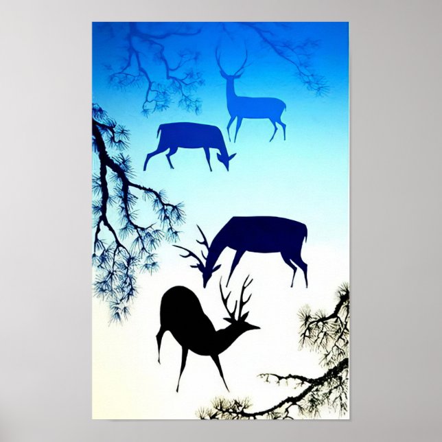 Affiche Cerf - Réalisme Magique  Eyvind Earle (Devant)