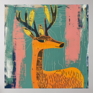 Affiche Cerf Solitaire 🦌