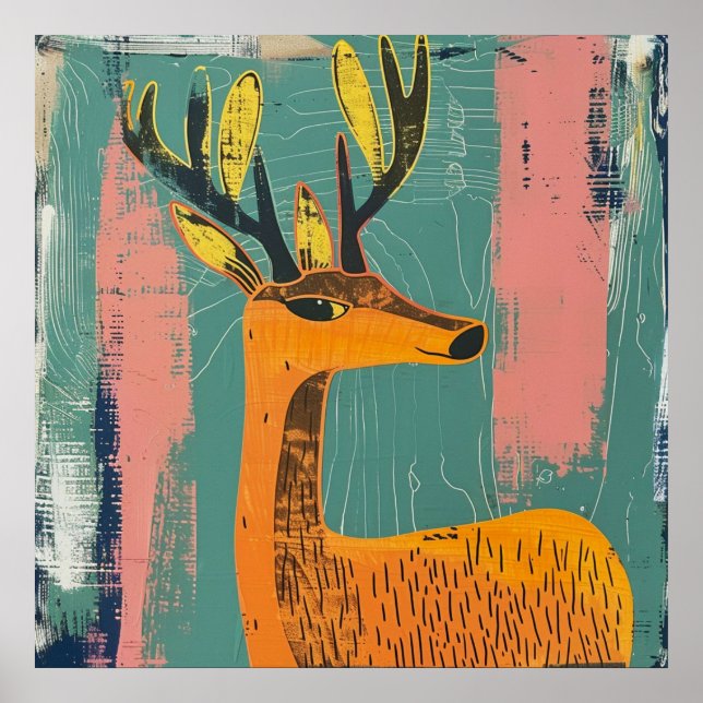 Affiche Cerf Solitaire 🦌 (Devant)