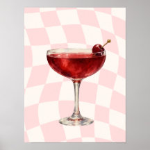 Affiche cerise décoration de fille cool