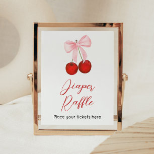 Affiche Cerise sur le Baby shower supérieur Raffin de couc