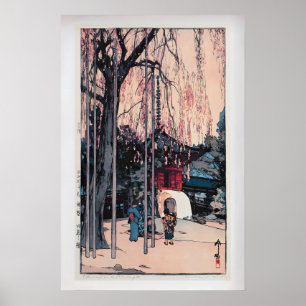 Affiche Cerisier à Kawagoe par Hiroshi Yoshida Vintage