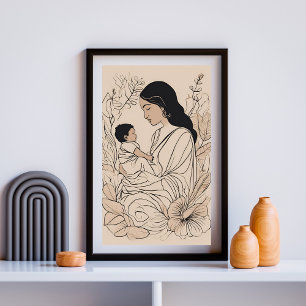 Affiche Cerisier Mère - Un Moment d'Amour & de Sérénité