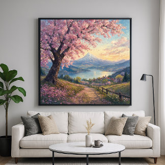 Affiche Cerisier - Peinture de style impressionniste