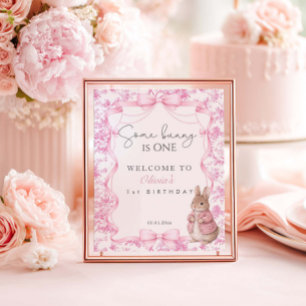 Affiche Certain Lapin Est Une Fille 1ère Anniversaire de N