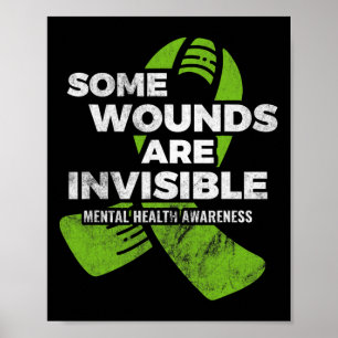 Affiche Certaines blessures Invisible Santé mentale Sensib