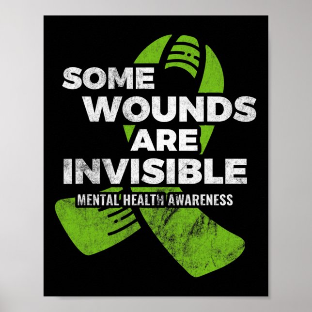 Affiche Certaines blessures Invisible Santé mentale Sensib (Devant)