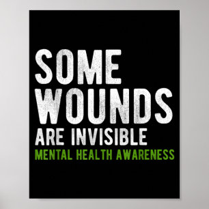 Affiche Certaines blessures sont invisibles Sensibilisatio