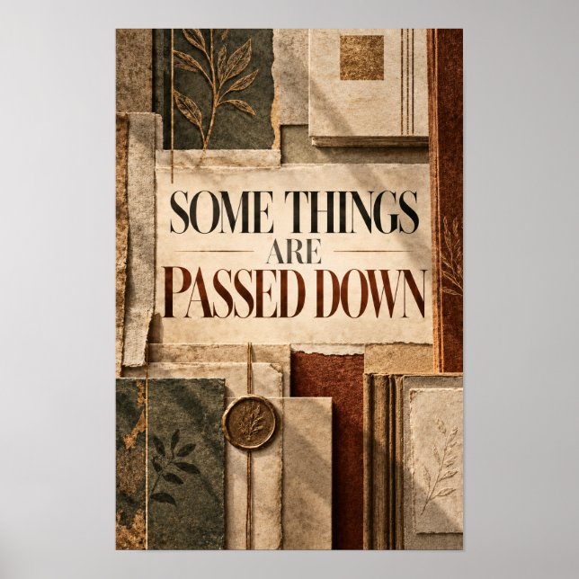 Affiche Certaines Choses Sont Transmises Typographie de l' (Devant)