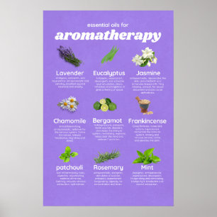 Affiche Certaines huiles essentielles et leurs propriétés
