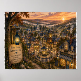 Affiche Certaines villes se souviennent de vous, Plaque RH
