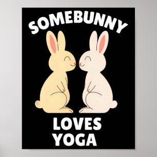 Affiche Certainlapin Aime Yoga Mignon Lapin de Pâques Yogi