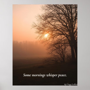 Affiche Certains matins murmurent la paix – Art de calme h