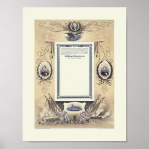 Affiche Certificat d'ancienneté de guerre civile