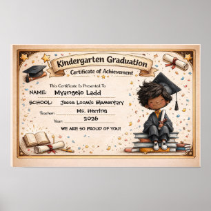 Affiche Certificat de fin d'études maternelles ludique