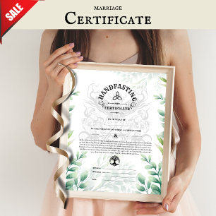 AFFICHE CERTIFICAT DE GESTION PAGAN NATURE CELTIC 16X20