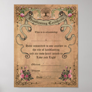 Affiche CERTIFICAT DE GESTION WICCA - Parchemin