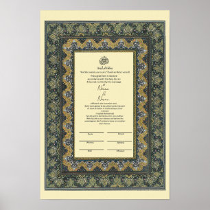 Affiche Certificat de Nikkah à la frontière islamique