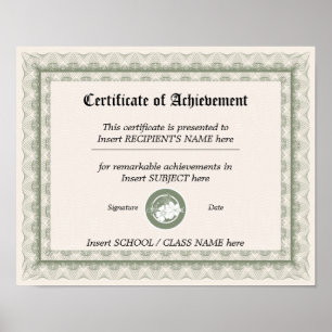 AFFICHE CERTIFICAT DE RÉALISATION