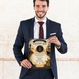 Affiche Certificat de scellement des capitaines de la bous