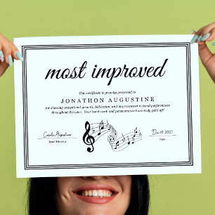 Affiche Certificat d'orchestre d'harmonie, d'orchestre de 