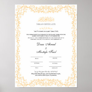 Affiche Certification du mariage islamique
