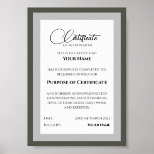 Affiche Certificats de matrice versatile