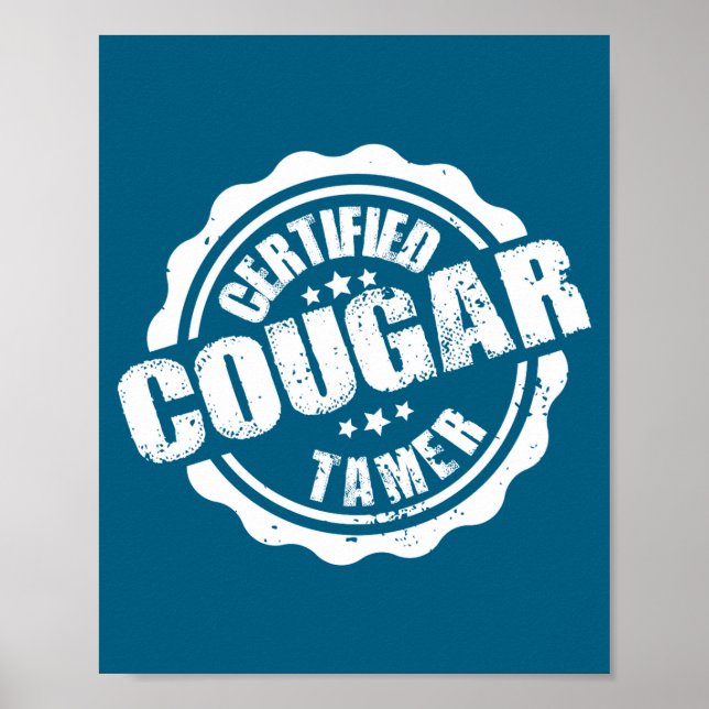 Affiche Certified Cougar Tamer Funny Mens Cougar Tamer  (Devant)