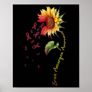Affiche Cerveau Aneurie Sensibilisation Chemise tournesol