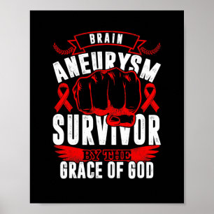 Affiche Cerveau Aneurie Sensibilisation Survivant Par Dieu