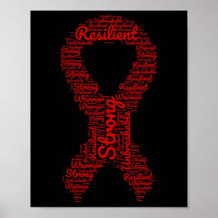 Affiche Cerveau Aneurysme Mois de sensibilisation Ruban av