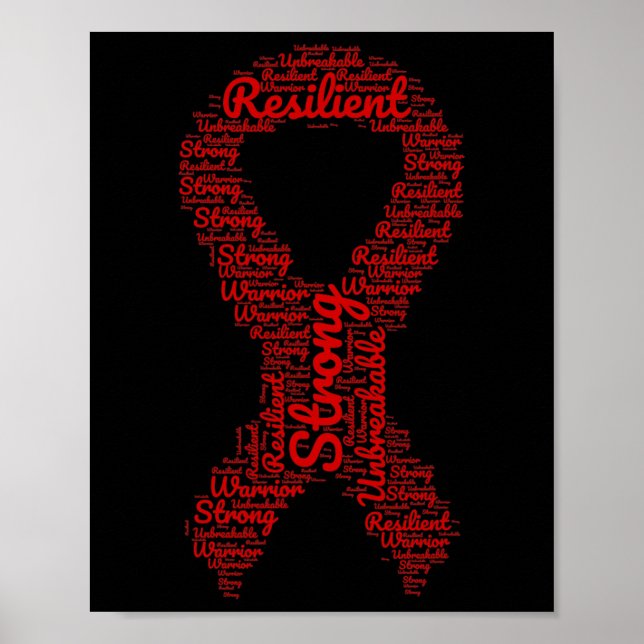 Affiche Cerveau Aneurysme Mois de sensibilisation Ruban av (Devant)