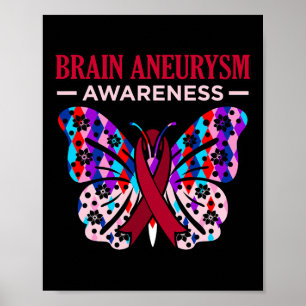 Affiche Cerveau Aneurysme Mois de sensibilisation Soutien