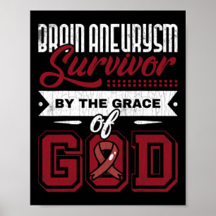 Affiche Cerveau Aneurysme Survivant Par La Grâce De Dieu S