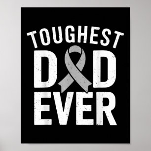 Affiche Cerveau Cancer Survivant Plus Touché Papa Jamais R